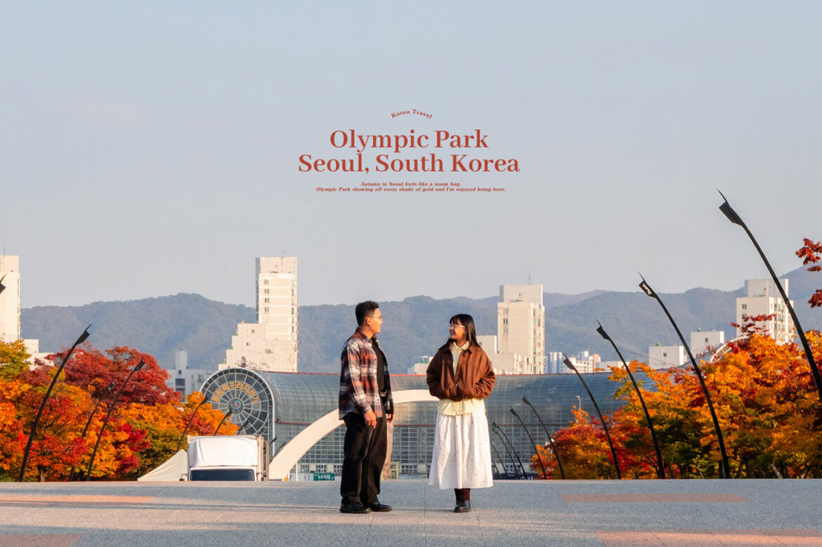 Olympic Park สวนสาธารณะในโซลช่วงใบไม้เปลี่ยนสี