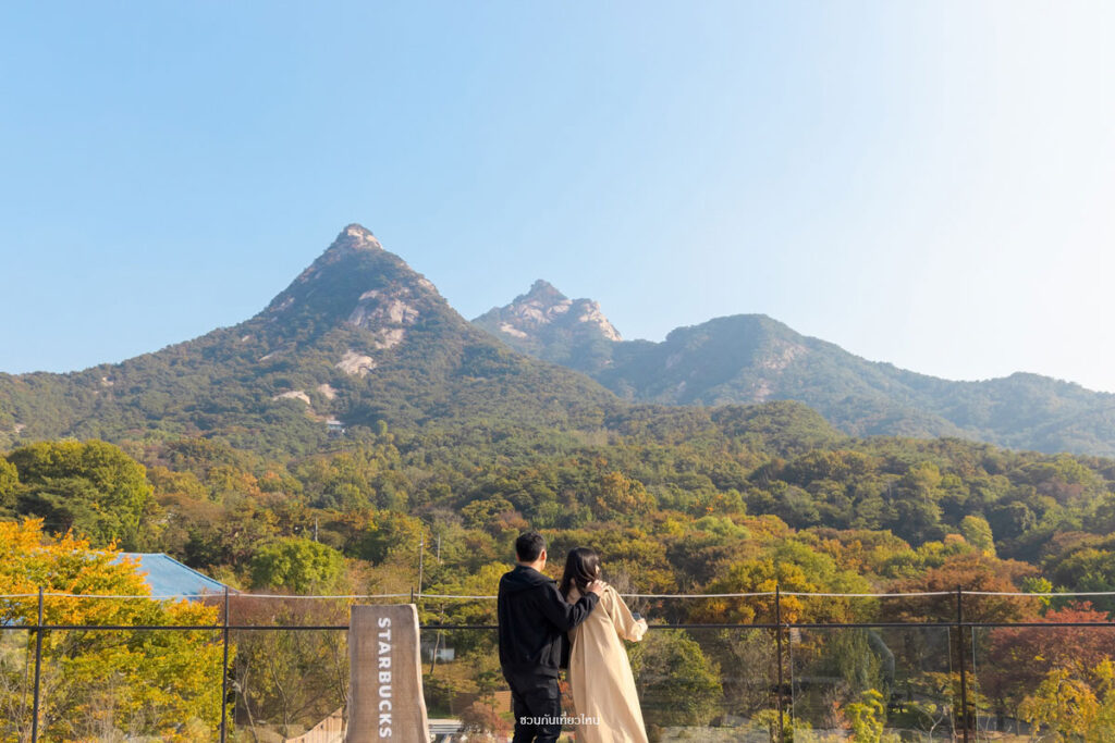 Starbucks The Bukhansan Branch วิวภูเขาในโซล